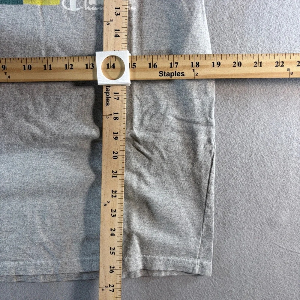 Champion Mens Gray Graphic Big Logo Short Sleeve T-Shirt Size Medium - Picture 5 of 5